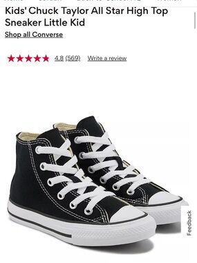 Converse High Top Sneakers in Black and White